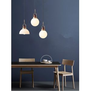 Glass Ball Pendant Lights for Kitchen Dining Room Hanging Lamps(WH-GP-65)