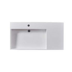 White Color Wall Hung Basin Easy To Clean With 3 Years Warranty