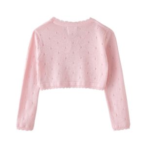 Summer Cotton Knitted Cardigan Top Toddler Children Kids Girls Sweater