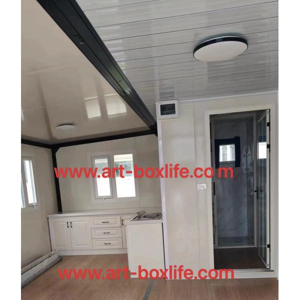 Residential or Office 20ft Expandable Container House with Two Bedrooms and Aluminum Alloy Windows in Modern Style