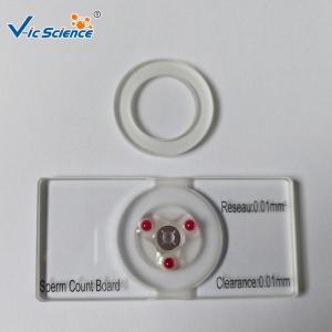 Quality Lab Examination Sperm Cell Counting Chamber With Ruby ±0.001 Precision Error for sale