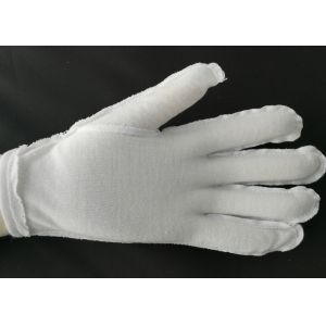 Night Care Cotton Cosmetic Gloves Bleached White Three Stripes Style