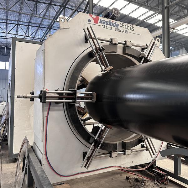 High-Capacity Line for Large-Diameter (1160mm) Pre-Insulated Pipes, Featuring HDPE Jacketing, PU Foam & Vacuum Calibration