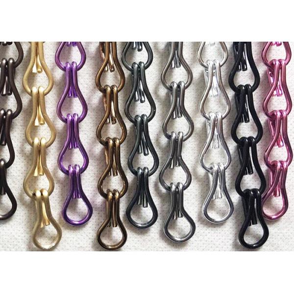 Buy Gunmetal Aluminum Fly Screen Chain Curtain Lightweight With Good Airiness at wholesale prices