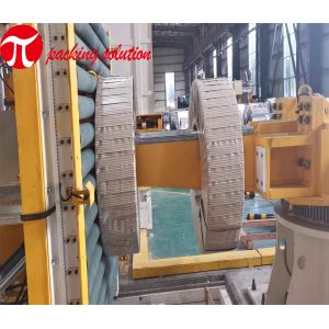 Stretch Film Steel Coil Wrapping Line ID 508mm Labor Saving
