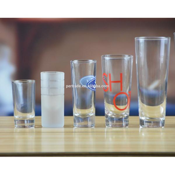 High White Glass Customized Color Logo Tequila Shot Glass , Crystal Shot Glasses