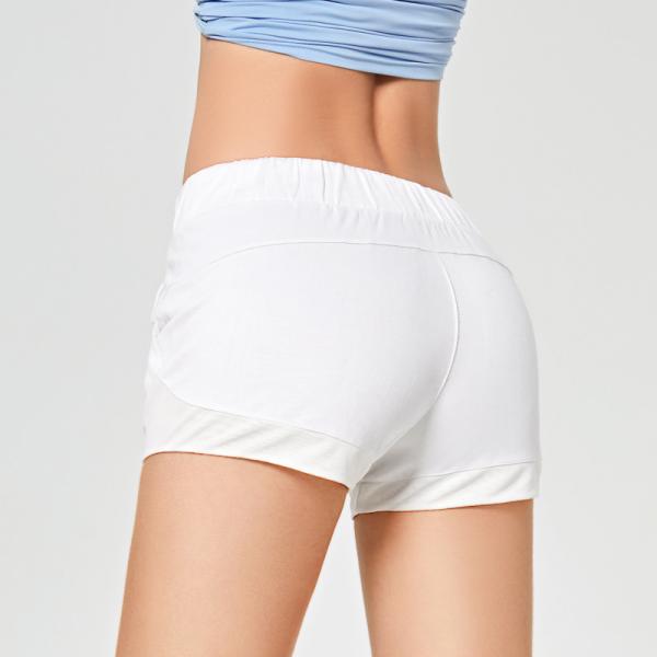 Oem Factory Manufacturer Custom Logo Women Anti Wrinkle Soft Running Shorts Breathable Yoga Shorts With Pockets