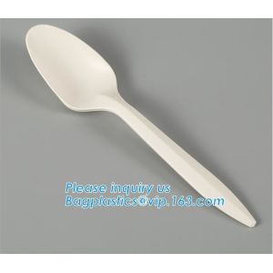 wholesale Biodegradable cPLA plastic white cutlery set,Eco-friendly Disposable