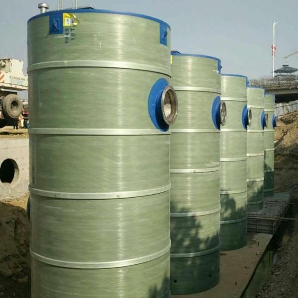Buy Integrated Precast Sewage Pump Station Material On FRP With Elevator And Piping at wholesale prices