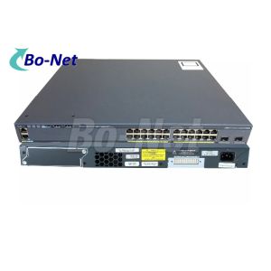 LAN Base 24 Port Cisco POE Switch 370W 2 X 10G SFP+ WS-C2960X-24PD-L Rack