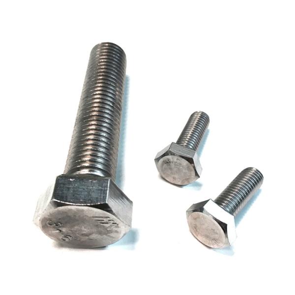 Fully Threaded Passivated Hexagon Head Bolt , 304 316 Stainless Steel Fasteners