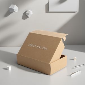 Silver White High Strength Kraft Corrugated Zipper Paper Box with Custom