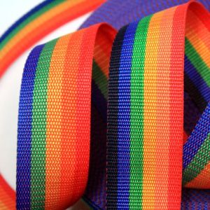 2cm 5cm Rainbow Webbing 0.5mm Thickness Woven Polypropylene Webbing