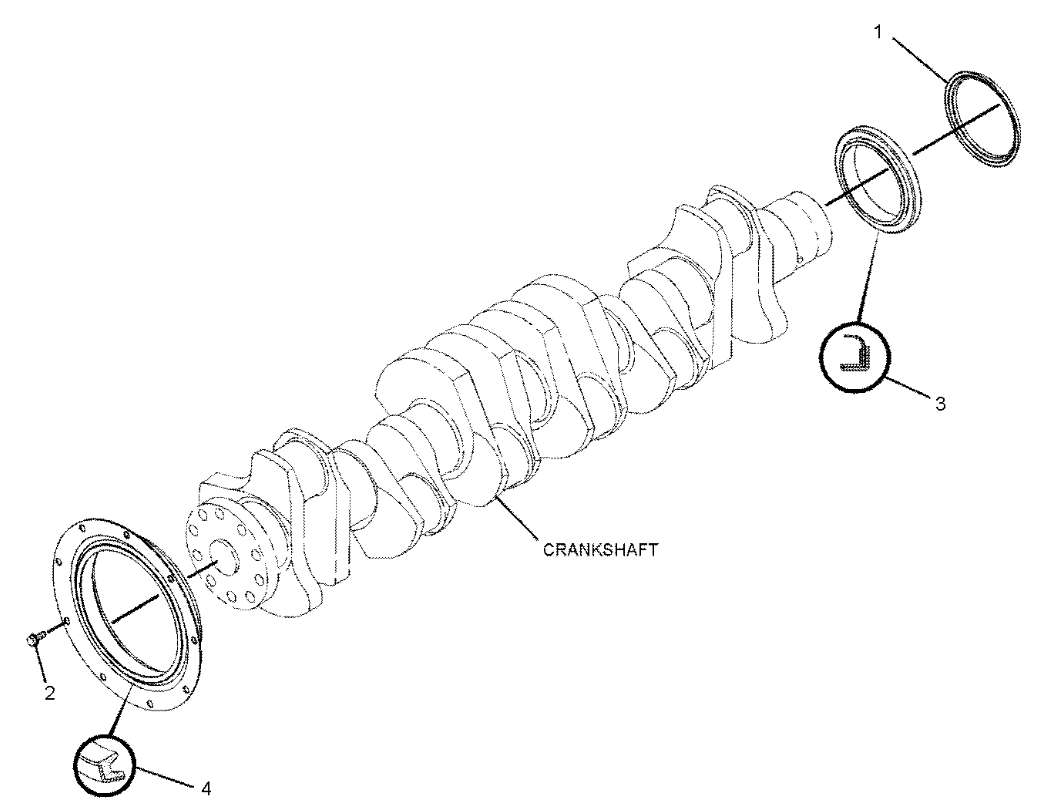 2457339 1192921 Crankshaft Seal Excavator Spare Parts Fitting For 320B 324D 325B L