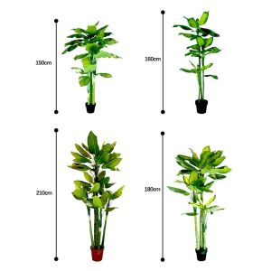 Anti UV Potted Evergreen Plants Artificial Landscaping Faux Trees