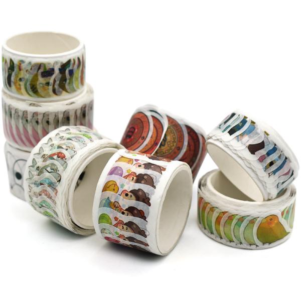 Buy CMYK Printed Die Cut Single Sided Washi Tape Rolls at wholesale prices