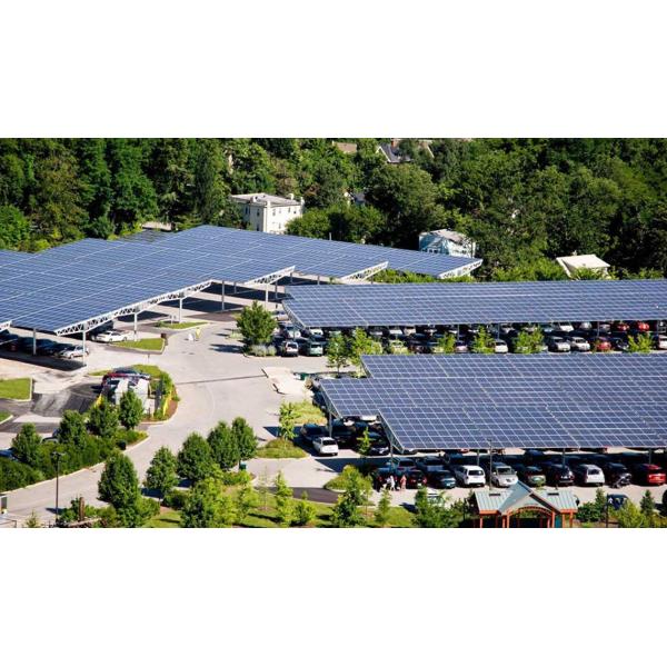 Commercial Carport Solar Systems Arrays Support EPC Aluminium Steel Q345B Al6005