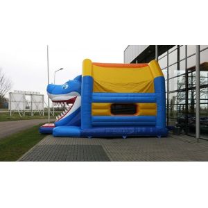 Aframe Shark Blue Inflatable Combo Jumping Bouncer For Funny