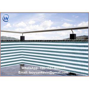 Quality HDPE fencing net OUTDOOR DYNING SUN WIND SHIELD SHADE PATIO BALCONY NEW BLUE STRIPE for sale