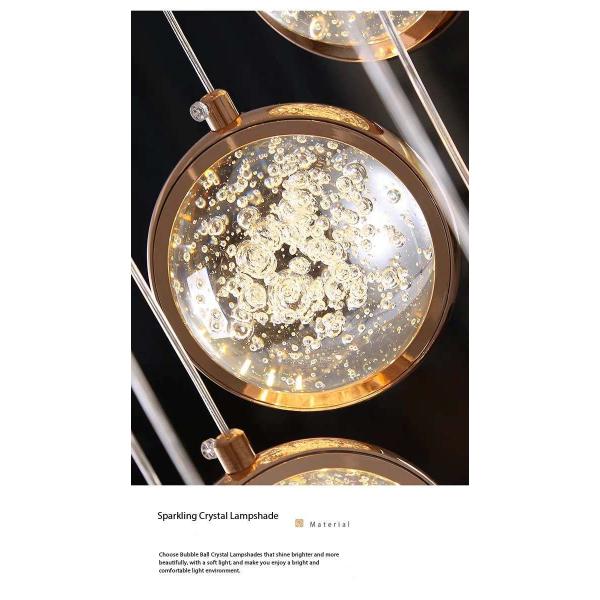 Contemporary Round Crystal Ball Chandelier For Villa Mall Hotel Loft Kitchen Living Room