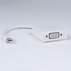 Factory supply mini dp to VGA adapter in white color support 1080p
