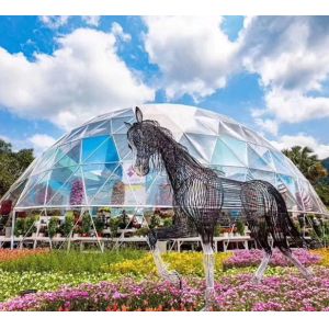 Waterproof Geodesic Dome Tent Aluminum Frame UV Resistance Cover