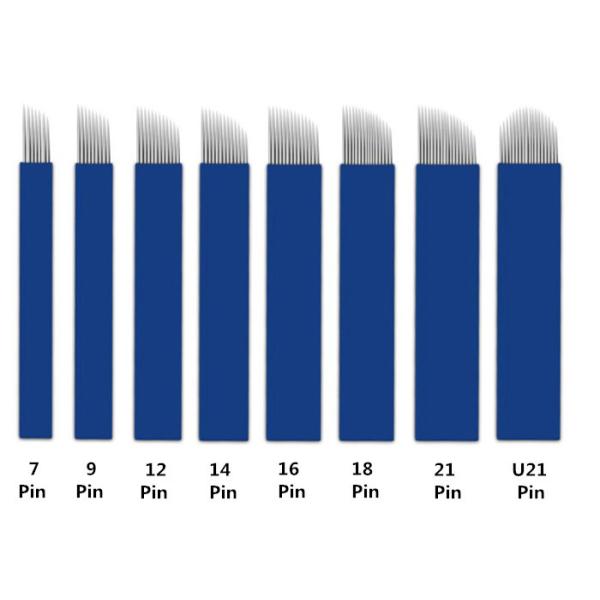 Buy Stainless Steel Microblading Eyebrows Needle , Sharp Blue Skin Needles at wholesale prices