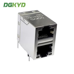 Multi port Ethernet filter RJ45 8P7C 100Mbps connector 6U 2X1 modular socket