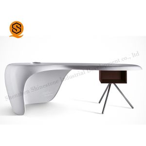 Antibacterial Solid Surface Office Furniture White Office Manager Table
