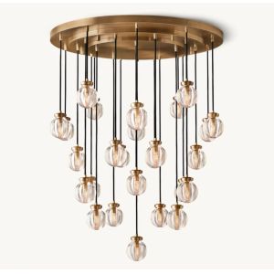 China 110-220V Crystal Chandelier Ceiling Light Pearl Round Chandelier on sale