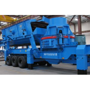 Quality River Pebbles Feeding 80mm VSI Mobile Mining Crusher for sale