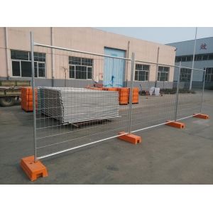 Eco Friendly Galvanized Temporary Fence With Cementing PVC Plastic Base