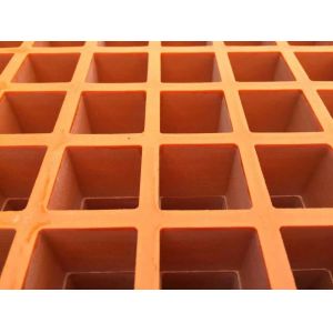 China Orange Fiberglass Grating Panels / Fiberglass Walkway Grating Plastic Material on sale