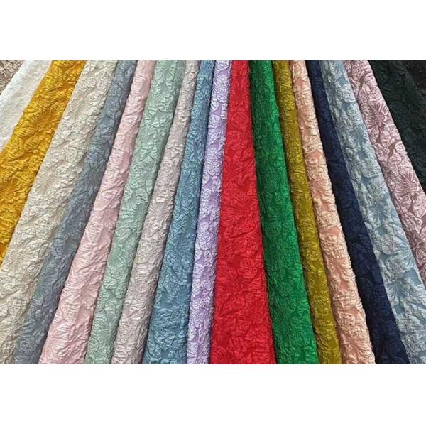 Embossing Pattern 145cm Upholstery Jacquard Fabric Embroidered Anti Mildew