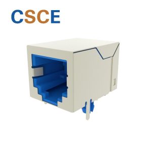 Single Port RJ11 Modular Jack 6P6C Right Angle 90 Degree 5621S Series With EMI