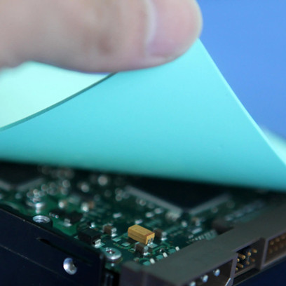 Durable Silicone Thermal Conductive Pad 10mm Thickness For Telecommunications