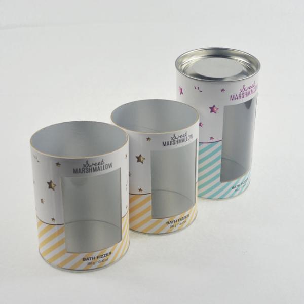 ODM Service CMYK Color Cardboard Tube Packaging With PVC Window