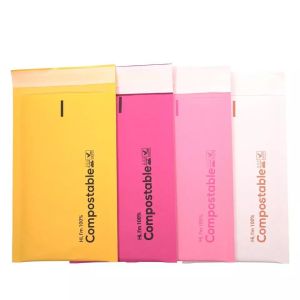 Carton SGS Recycled Kraft Mailers Eco Friendly Pink Double Kraft Paper Bubble