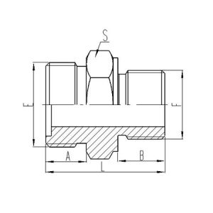 O - Ring Metric Pipe Fittings Adapters 1EH Male S Series with Zine Plated