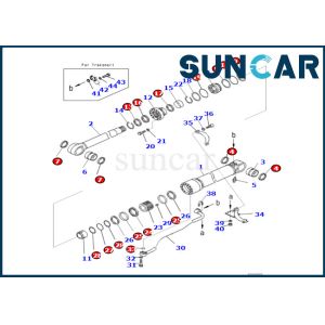 Komatsu 721-98-00130 7219800130 Boom Cylinder Seal Kit Fits PC490LC-11 PC490LCI