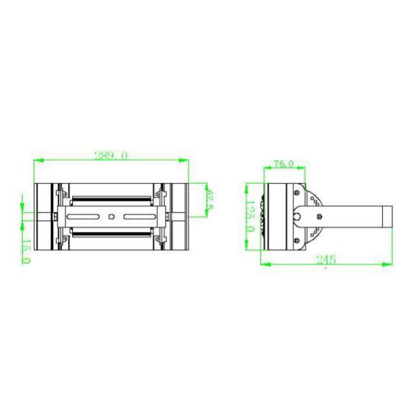 Pure White Energy - Saving LED Tunnel Light Black Housing 40W For Tunnel Lighting