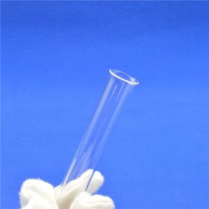Custom One End Closed Fused Quartz Glass Test Tube Round Bottom Type With Lip