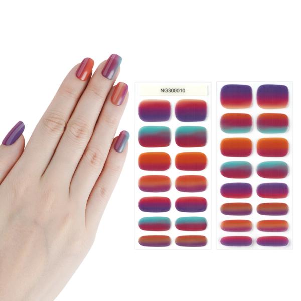 Fashionable Nail Beauty Products Self-Adhesive Gel Stickers for Semi Cured Nails