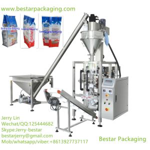 Certified full automatic flour packaging machinery with Auger filler,spiral