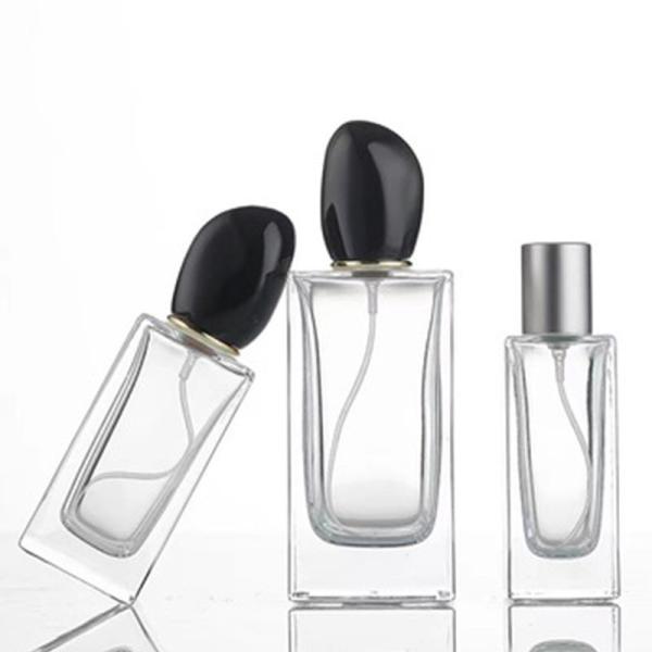 Square Glass Perfume Bottle with 50ml 100ml Capacity and Distinctive Irregular