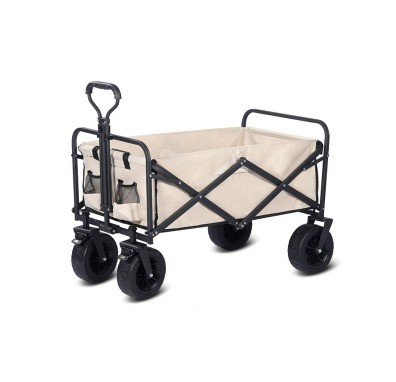 Buy Big Wheels Garden Camping Wagon with Stainless Steel Material and Easy Folding Design at wholesale prices