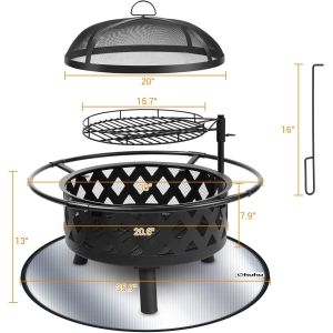 Wood Burning Barbecue Fire Pit