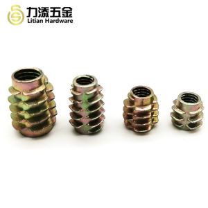 Spheroidizing Wood Insert Lock Nut , DIN Threaded Hex Drive Insert