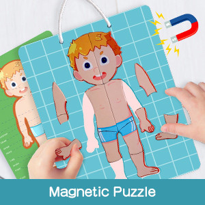 ASTM963-17 48pcs Magnetic Human Body Puzzle For Preschoolers