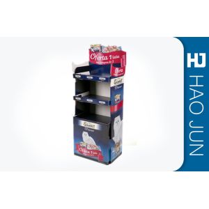 Quality Foldable Cardboard Display Stands For Pet Food / Pop Cardboard Store Display for sale